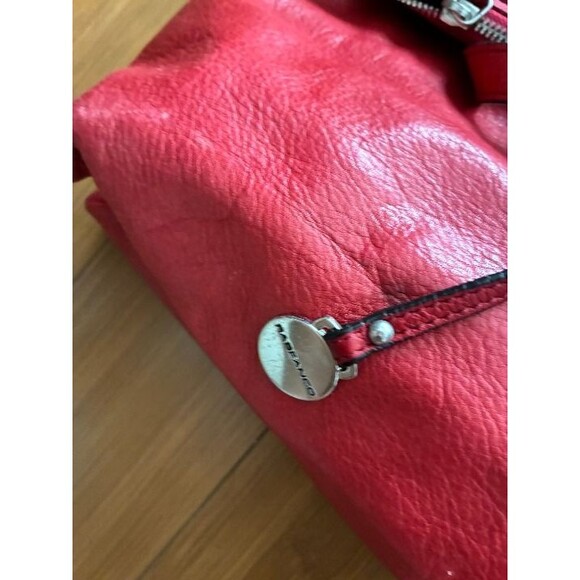 Rabeanco Red Leather Shoulder or Tote Bag - Picture 2 of 6